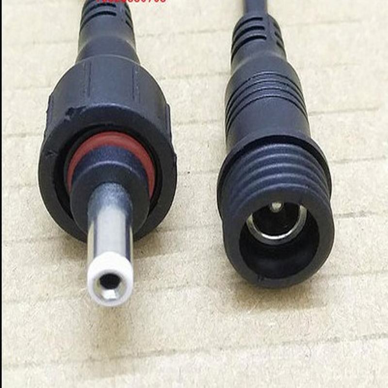 Dây nguồn dc 5.5x2.1mm chống nước - cặp dây jack đực và cái - đen