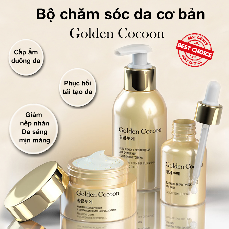 Bộ Chăm sóc Da cơ bản Tơ tằm vàng GOLDEN COCOON