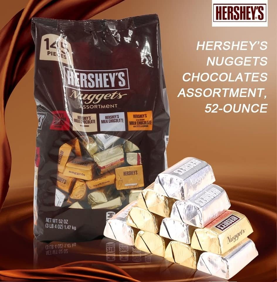 Socola HERSHEY’S HỖN HỢP 4 VỊ NUGGETS 1.47kg - Socola Nugget - chocolate hershey - chocolate nugget date 4/2025