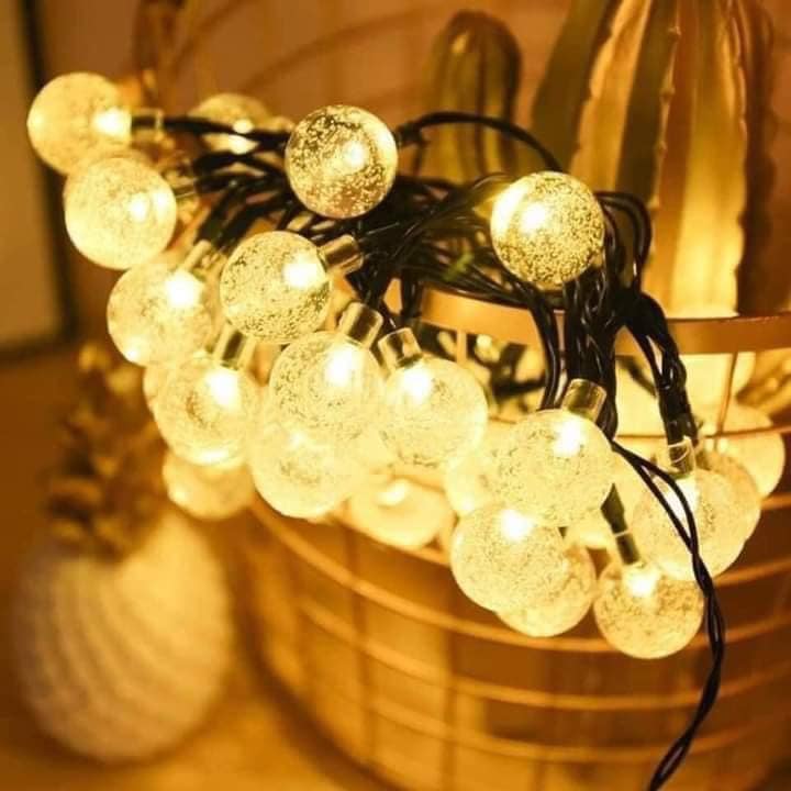 Dây đèn led trang trí bóng tròn dài 10m, trang trí giáng sinh dịp tết