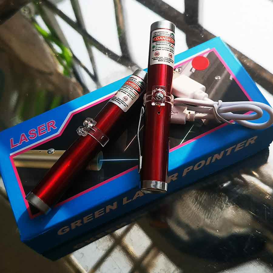 [freeship] [HCM]Đèn Laser Laze Mini Trình Chiếu Nhỏ Gọn Tia Đỏ Vỏ Đỏ Sạc USB