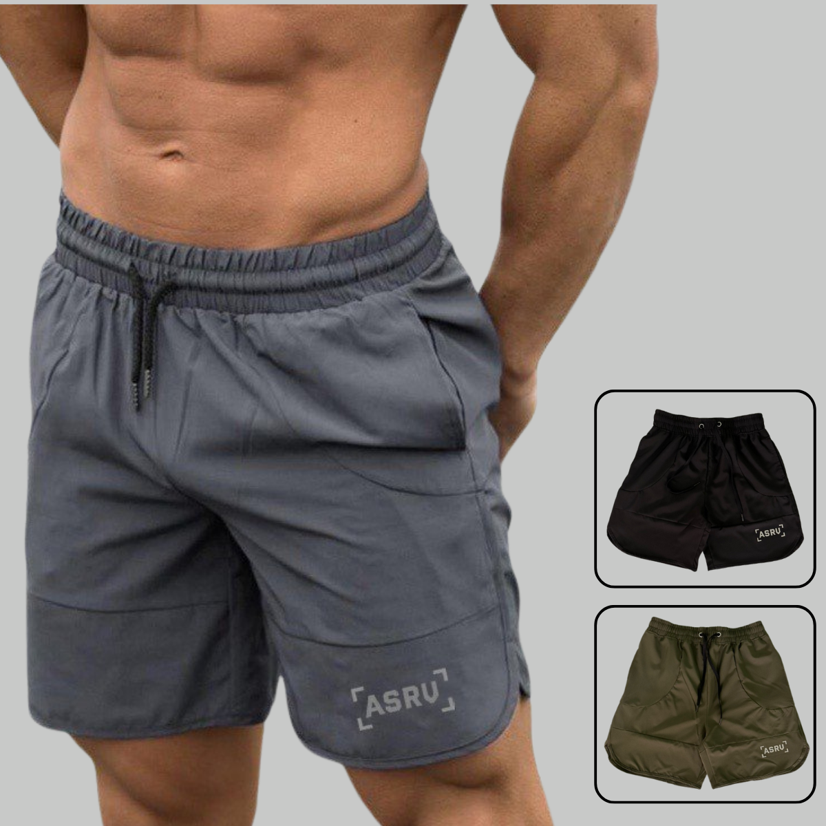 Quần short , quần đùi nam thể thao vải xi gió asrv