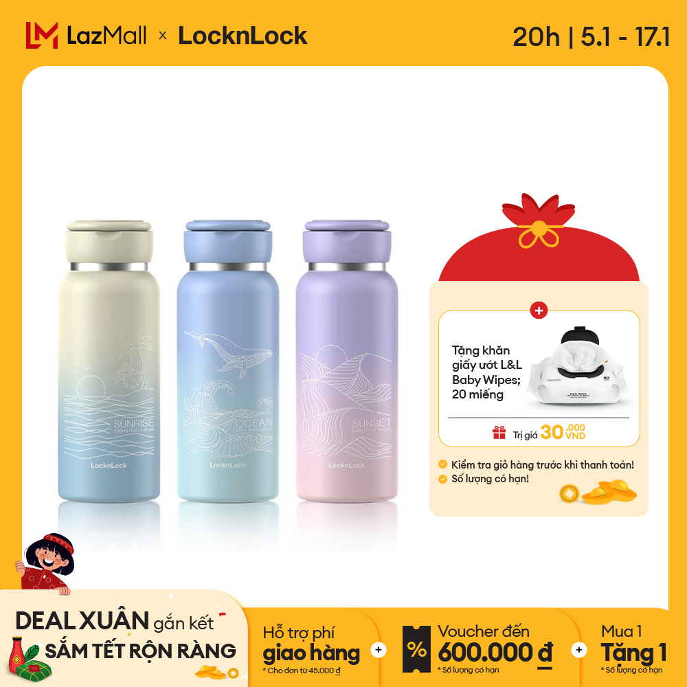 Bình giữ nhiệt LocknLock Sling Ring Nature Tumbler 650ml LHC4321