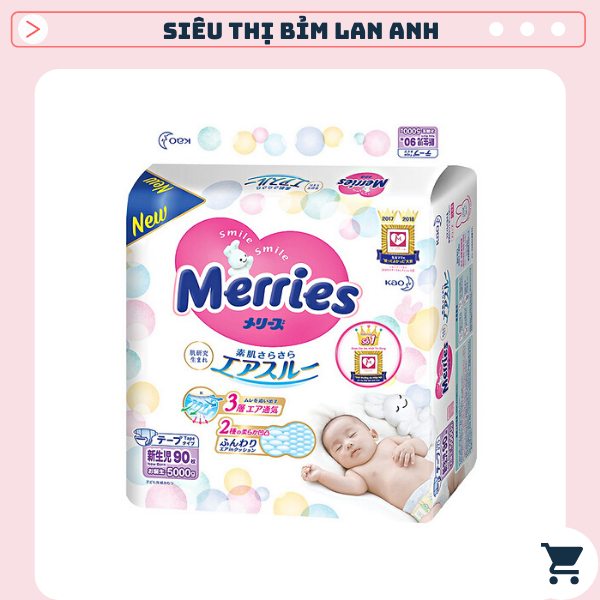 Tã/Bỉm quần Merries Nội Địa Nhật đủ size dán NB96/S88/M68 quần M64/L50/XL38/XL44/XXL28