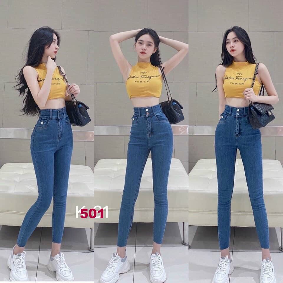 [SALE 50%][CAM KẾT Y HÌNH] Quần Jean Nữ cao cấp Lưng cao tôn dáng  TMI501 SHALLY FASHION 92 dáng hót skinny màu cực tây, Form ôm co giãn đẹp đỉnh phong cách hàn quốc thời trang SHALLY FASHION 92 TM 021