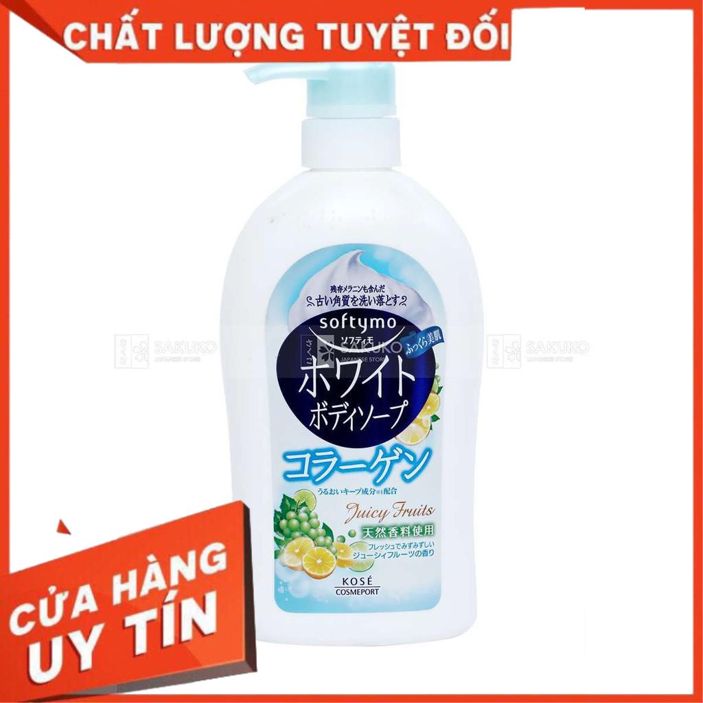 Kose- sữa tắm softymo white body soap colagen ca
