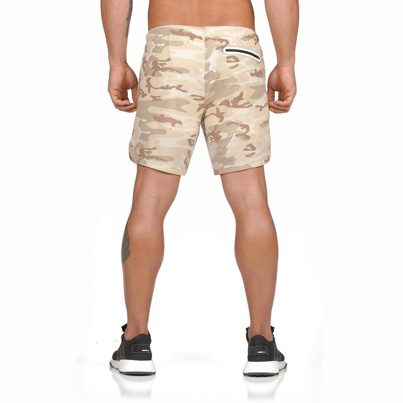 Quần short tập gym chạy bộ thể thao nam 2 lớp