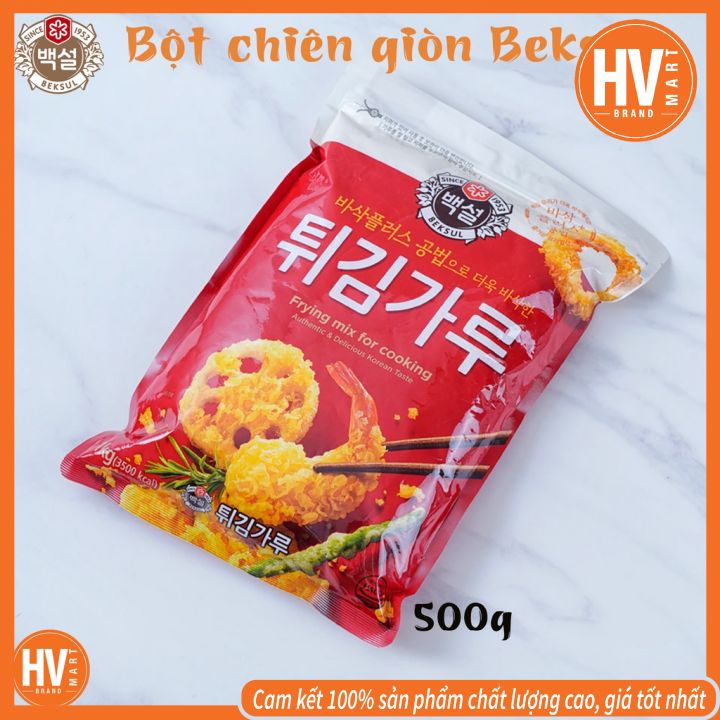 Bột chiên giòn bột chiên giòn beksul hàn quốc dùng chiên, rán món ăn thơm giòn, hàng nội địa hàn quốc, date mới nhất- túi 500g/1kg