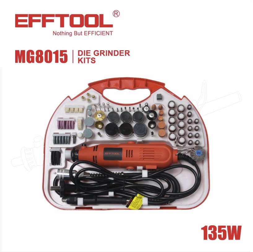 (Hàng cao cấp) Bộ Máy Khoan Mài mini, Đa Năng 100 chi tiết Efftool 135W - 6 nấc điều chỉnh tốc độ - Máy khỏe, chạy êm và ổn định