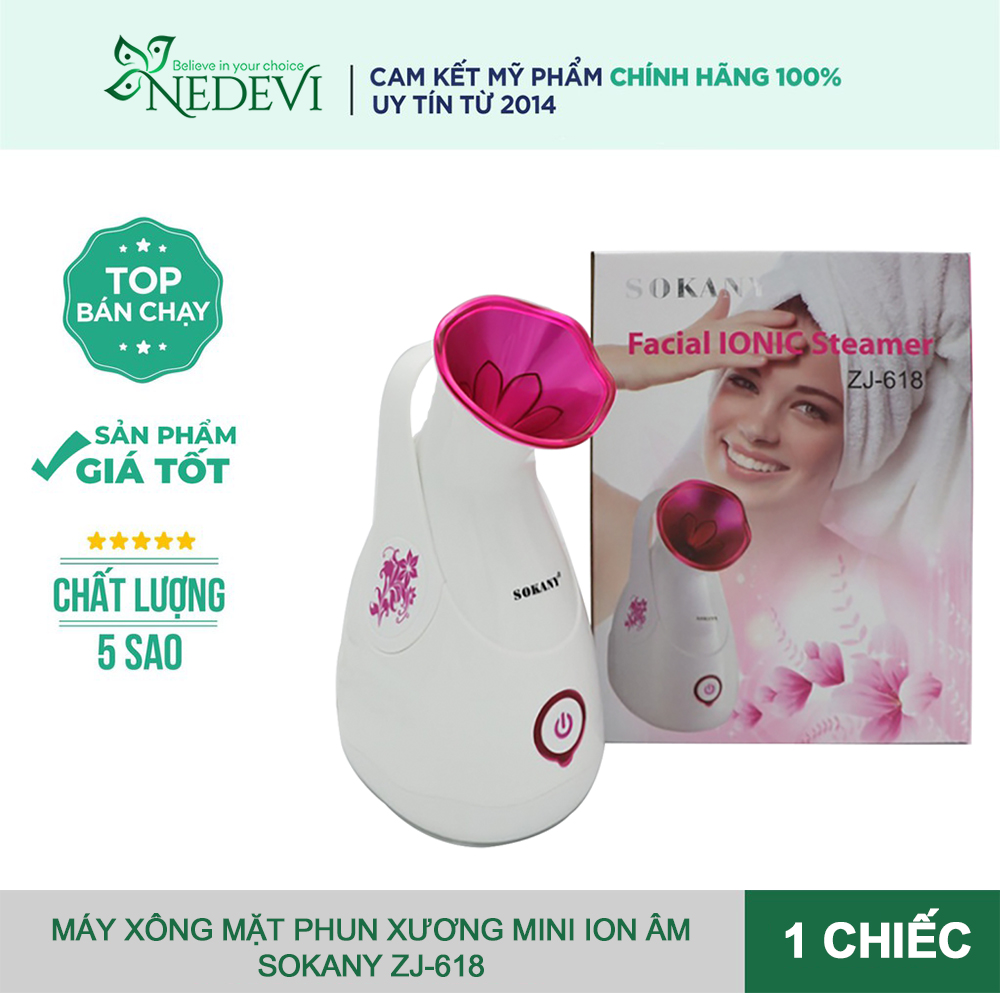 Máy xông mặt phun sương mini ion âm SOKANY ZJ-618 new