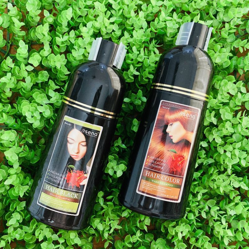 Dầu gội nhuộm phủ bạc nâu đen tóc senna 500ml hàn quốc [Hàng Chính Hãng]