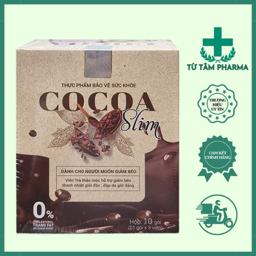 Giảm cân cocoa slim hộp 30 viênthảo mộc giảm cân giảm mỡ bụng cấp tốc chính hãng - từ tâm pharma
