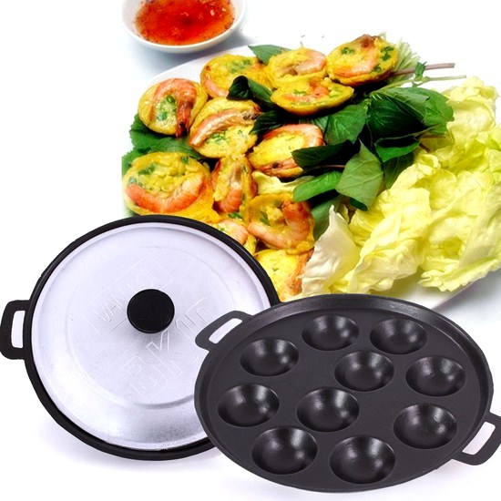 Khuôn làm bánh khọt bánh căn bánh bèo chống dính cao cấp đa tiện ích