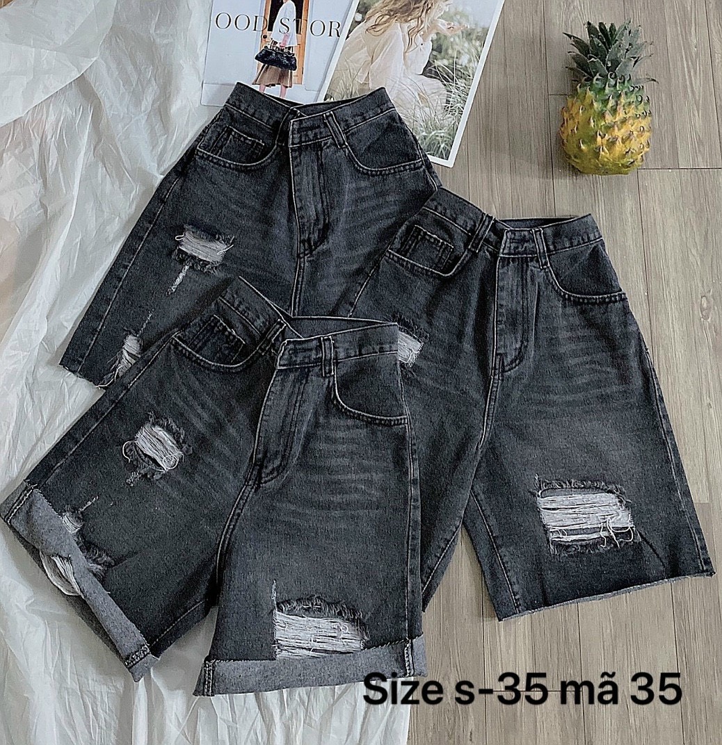 [HCM]QUẦN SHORT JEAN NỮ KIỂU RÁCH LƯNG SIÊU CAO BAO ĐẸP-JT39