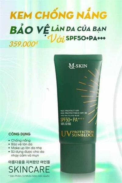 Kem chống nắng mqskin