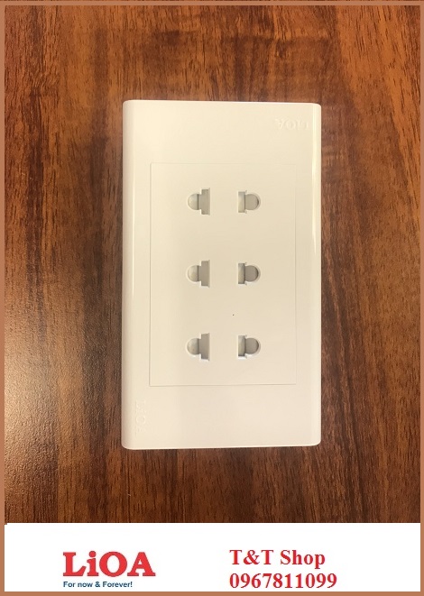 Mặt 3 ổ cắm âm tường Lioa