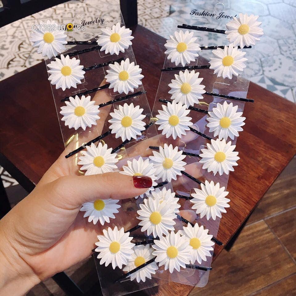 [HCM]Kẹp tóc hoa cúc hot 2019- [ 4 cái -12k]