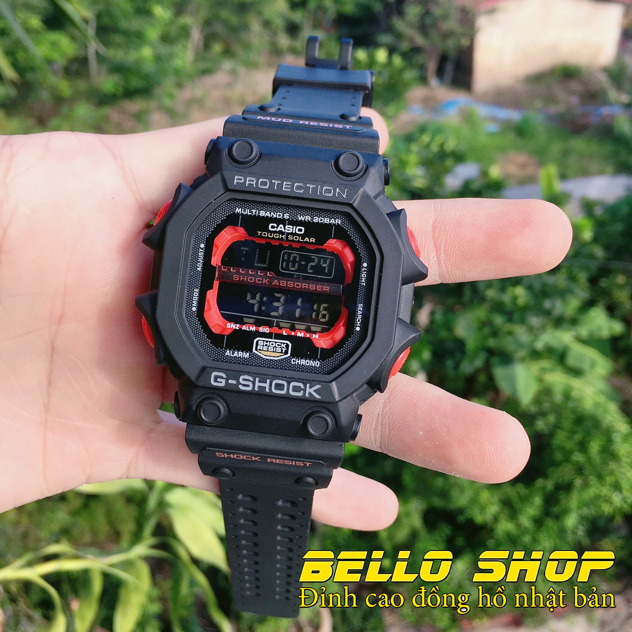 Đồng hồ nam G-Shock GX-56 ĐEN ĐỎ thể thao nam nữ, Chống nước 200M,Tặng kèm pin dự phòng, Bảo hành 12 tháng  - BELLO STORE