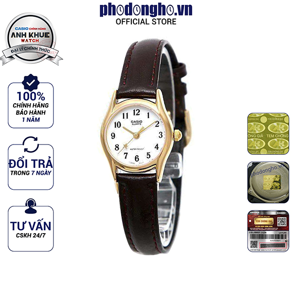 Đồng hồ nữ dây da casio anh khuê ltp-1094q-7b4rdf