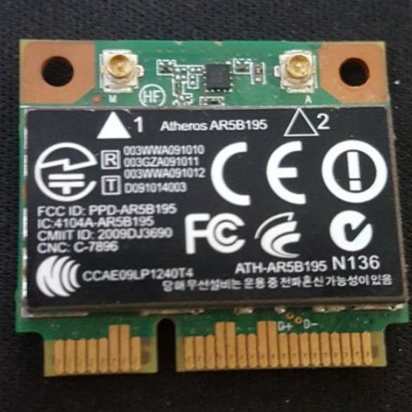 Card wifi laptop hp probook 4530s atheros ar5b195 rt3290
