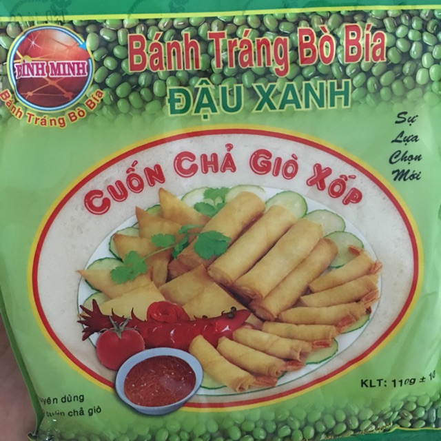 3 gói bánh tráng bò bía đậu xanh giòn, xốp cực ngon