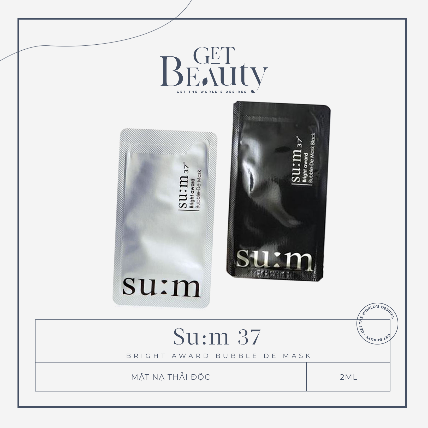 [HCM]MẶT NẠ SỦI BỌT THẢI ĐỘC DA SUM37 BRIGHT AWARD BUBBLE-DE MASK BLACK