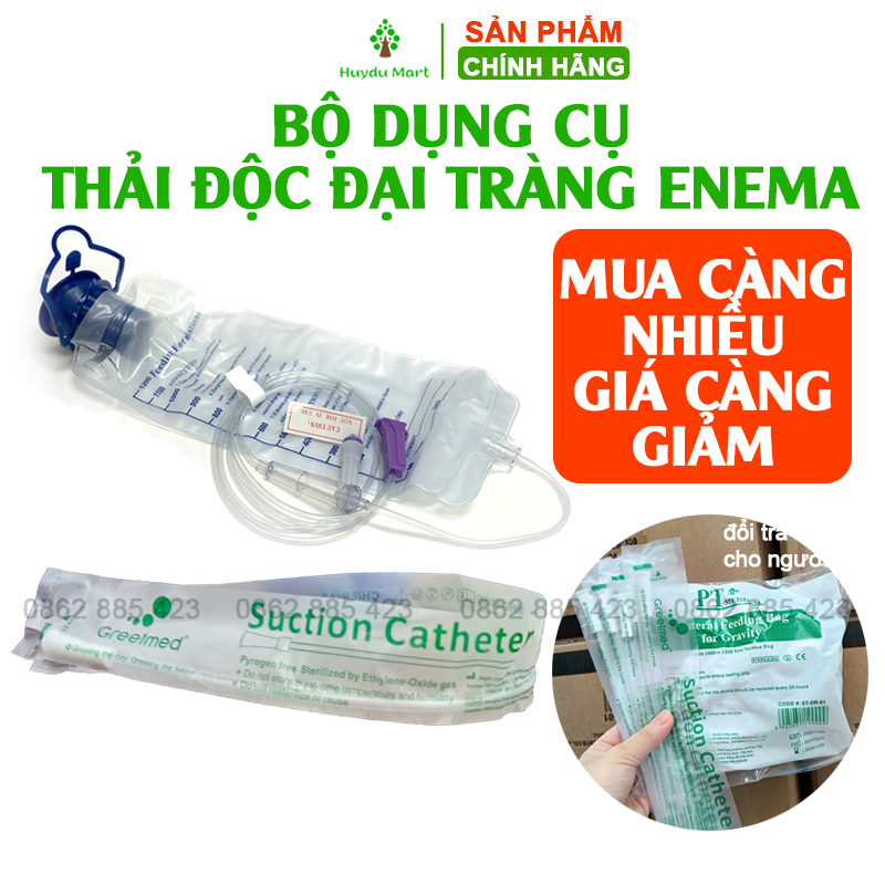 Bộ dụng cụ thải độc đại tràng, thụt tháo đại tràng giúp làm sạch đại tràng, tốt cho người táo bón