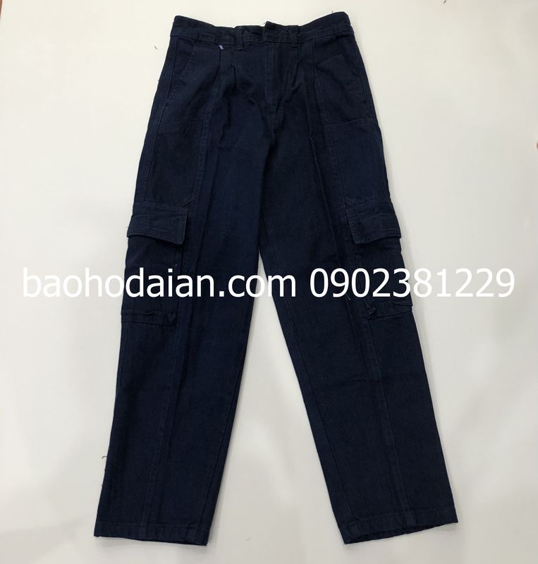 Quần jeans điện lực màu xanh đen túi hộp
