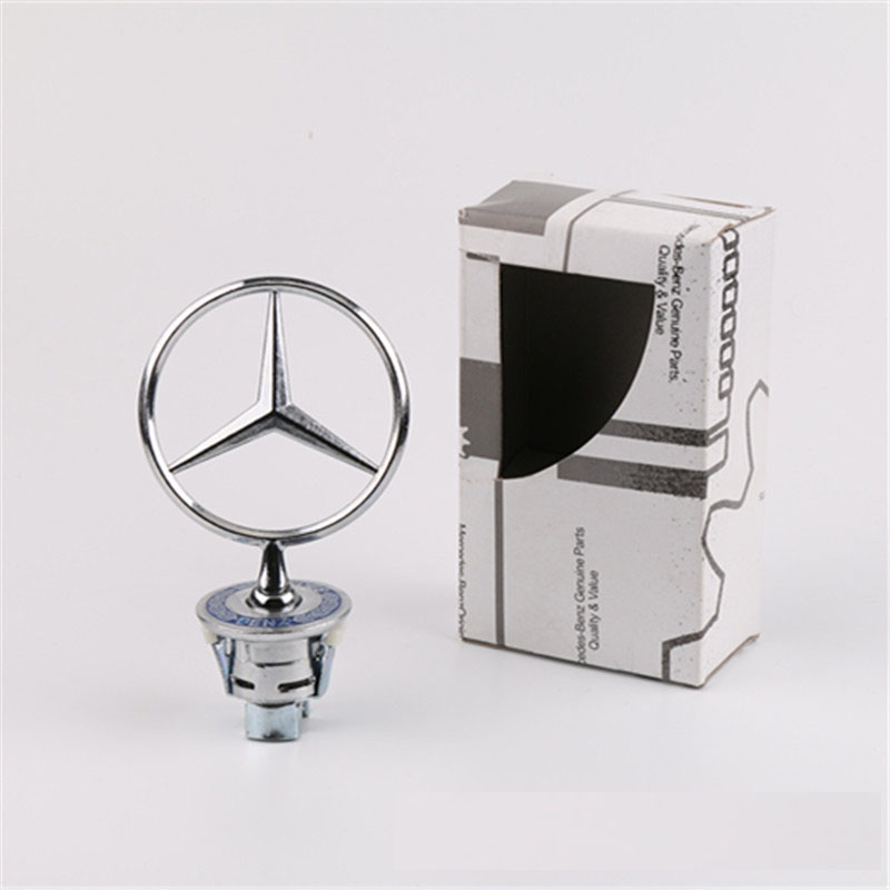 Chrome 3d zinc alloy car front cover logo for mercedes benz w204 w210 w212 c200 mercedes-benz emblems