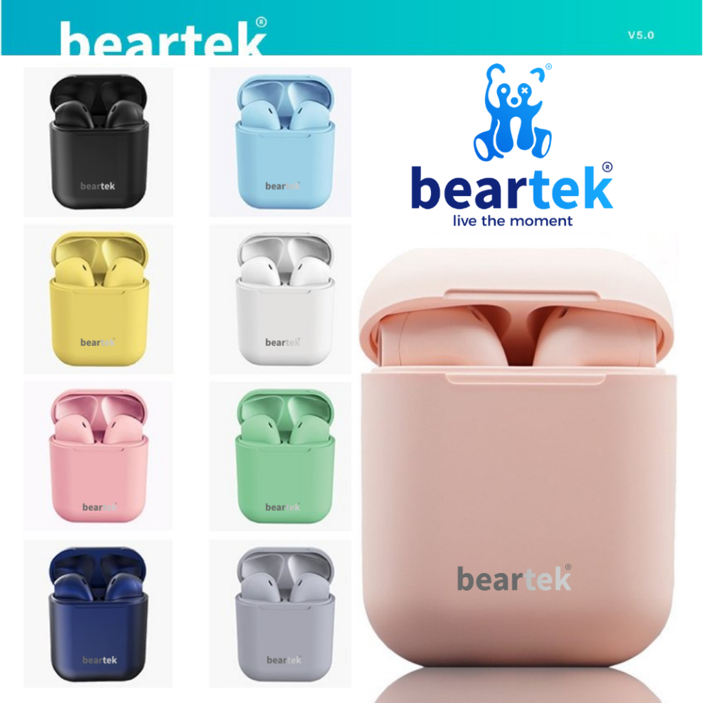 Tai nghe bluetooth không dây Beartek i12 TWS nút cảm ứng âm thanh HIFI có mic đàm thoại