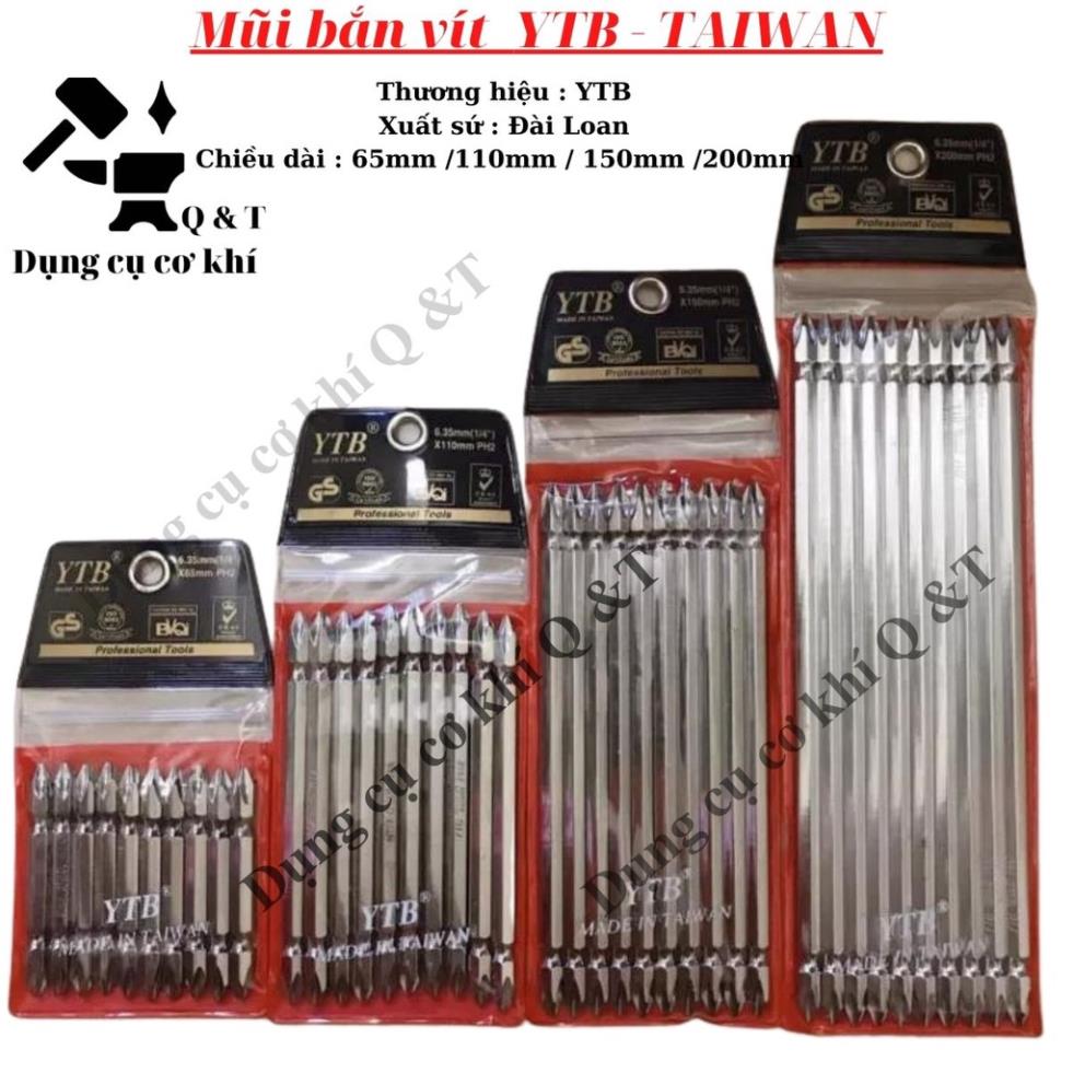Đầu bắn vít , mũi bắn vít 2 đầu taiwan chiều dài 65mm 110mm 150mm 200mm ytb