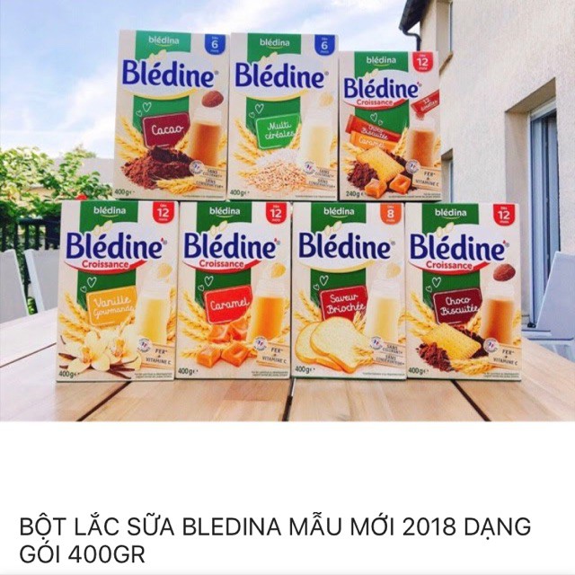 BỘT LẮC SỮA BLEDINA MẪU MỚI 2018 HỘP 400g - bánh mỳ 8m