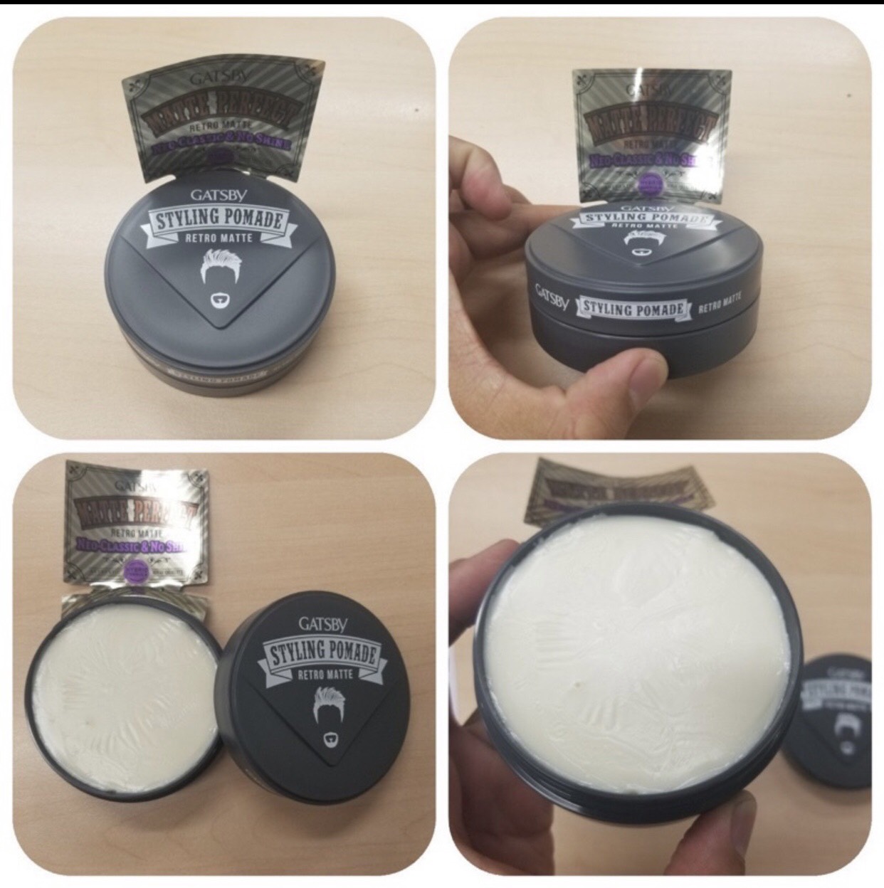 Sáp Gatsby tạo kiểu tóc nam Pomade gốc nước 75g