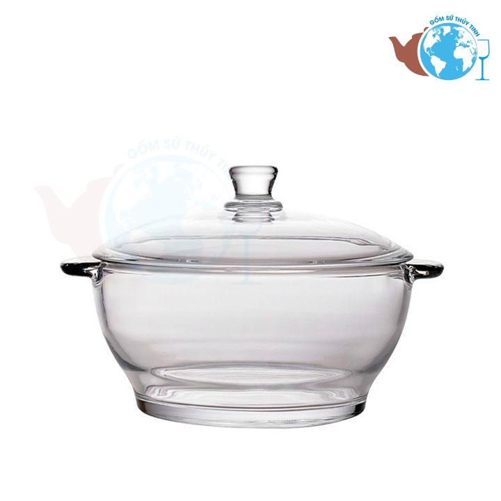 [HCM]Nồi thủy tinh 2,5 lít dùng cho lò vi sóng BJW202-1 - Nồi thủy tinh lớn 2,5l nắp trơn đựng thức ăn sang trọng - Không nấu trực tiếp bếp gas