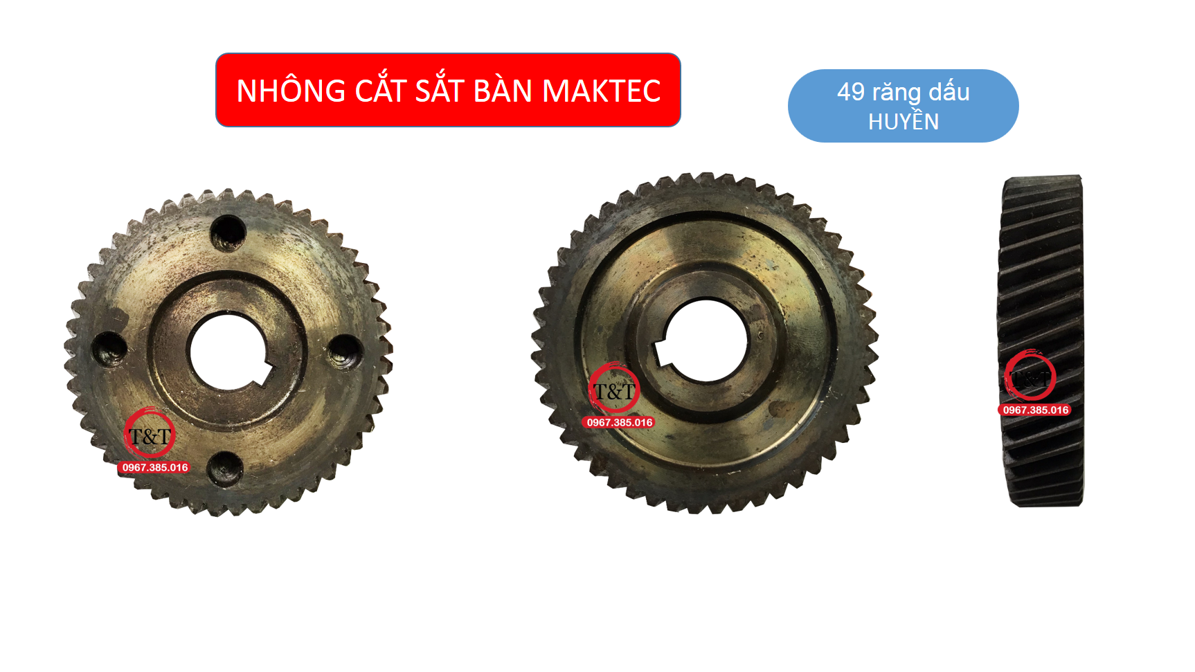[HCM]Bánh răng máy cắt sắt maktec, Nhông máy cắt sắt bàn MAKTEC,  LỖ 17mm, ĐK 69