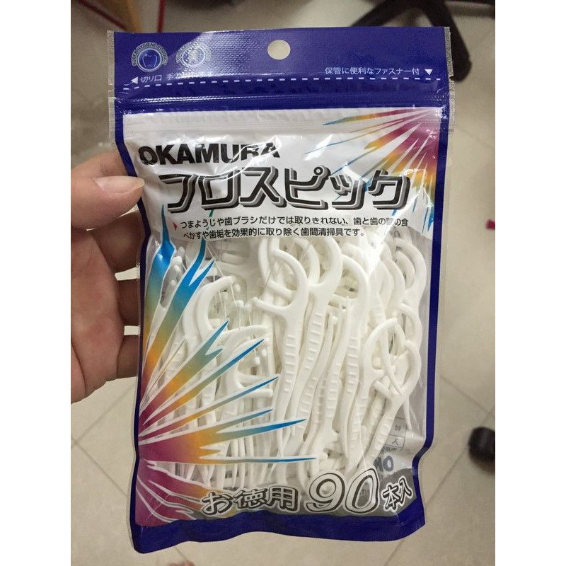 Combo 5 gói tăm chỉ nha khoa Okamura 90P