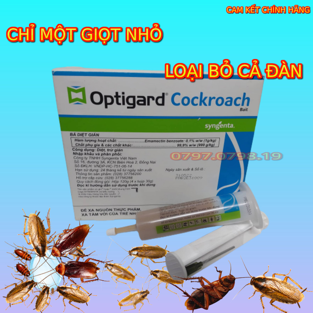 Thuốc diệt Gián Đức Optigard Cockroach Bait 30g