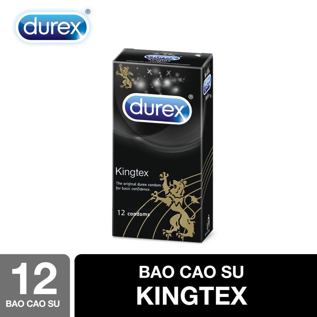 [HCM]Bao cao su Durex Kingtex size 49mm - Không lo tuột bao 12 chiếc