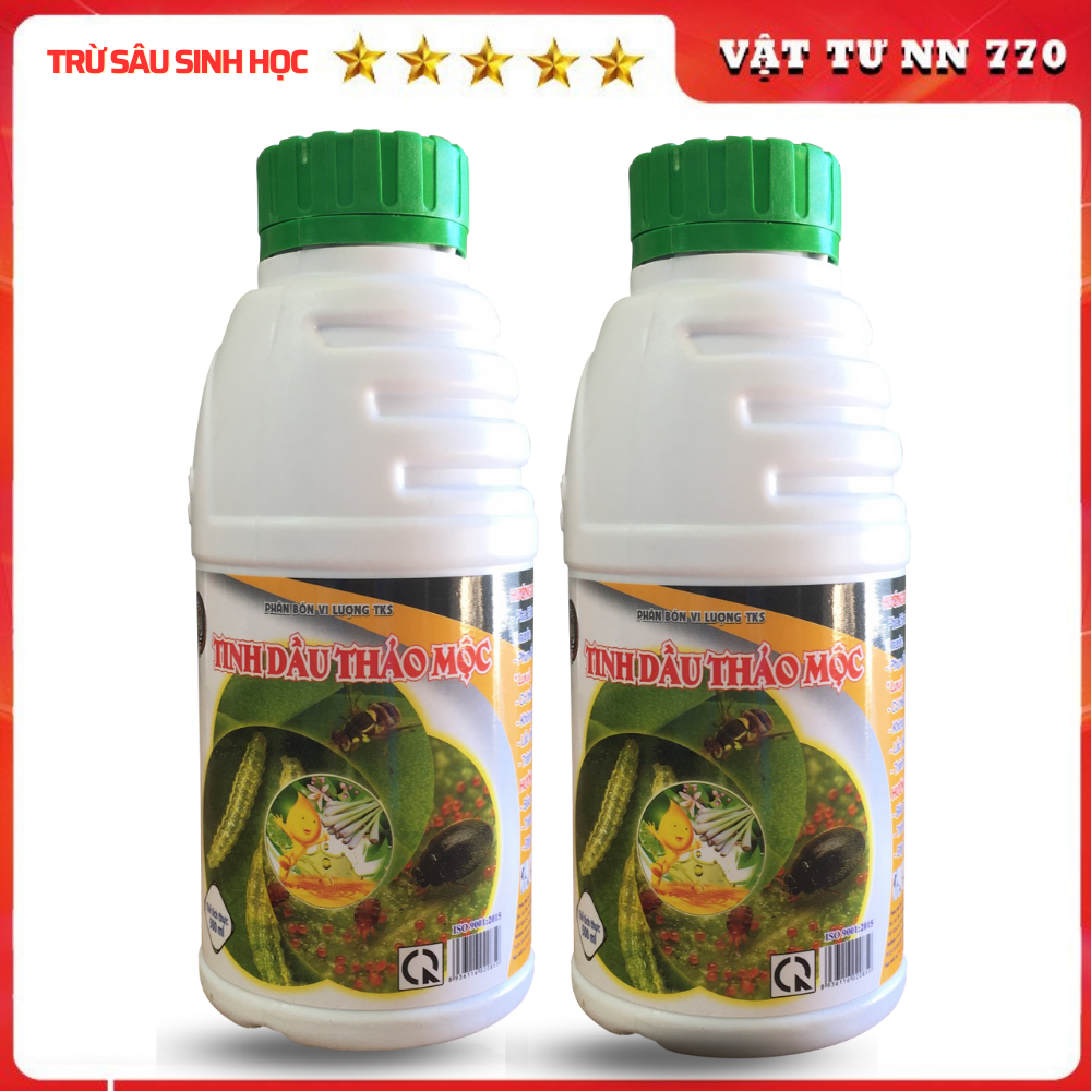 TINH DẦU THẢO MỘC  Phòng Trừ Sâu Sinh Học Rầy Rệp, Nhện Đỏ, Sâu Ăn Lá - Chai 500ml