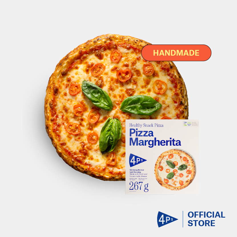 [Chỉ giao hỏa tốc] [Chính hãng] Margherita Napoli Pizza Pizza 4P's đông lạnh - 267Gr