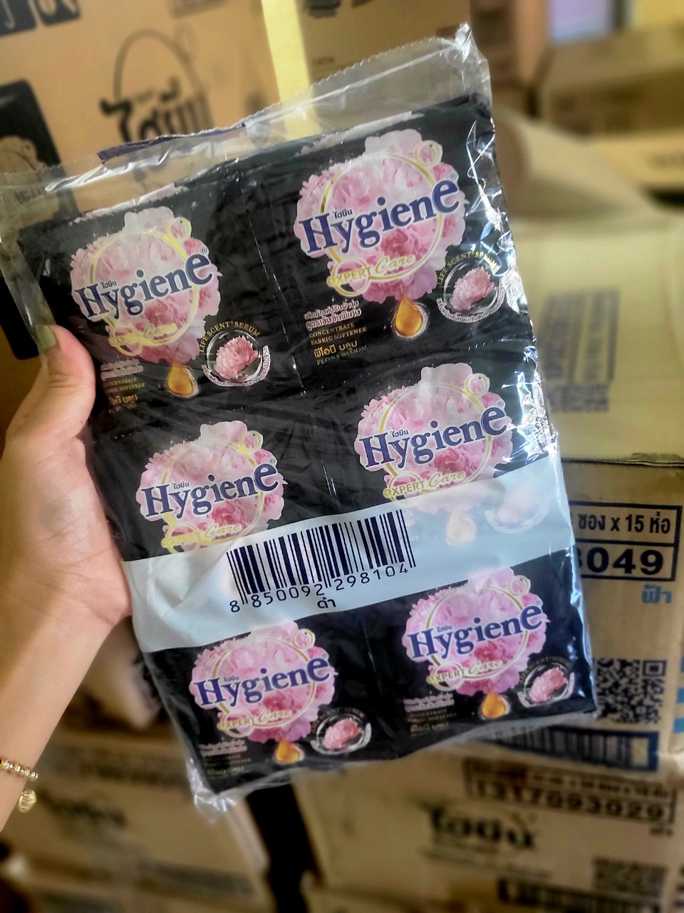 Bịch 100 gói nước xả vải đậm đặc hygiene thái lant hương hoa gói 20ml