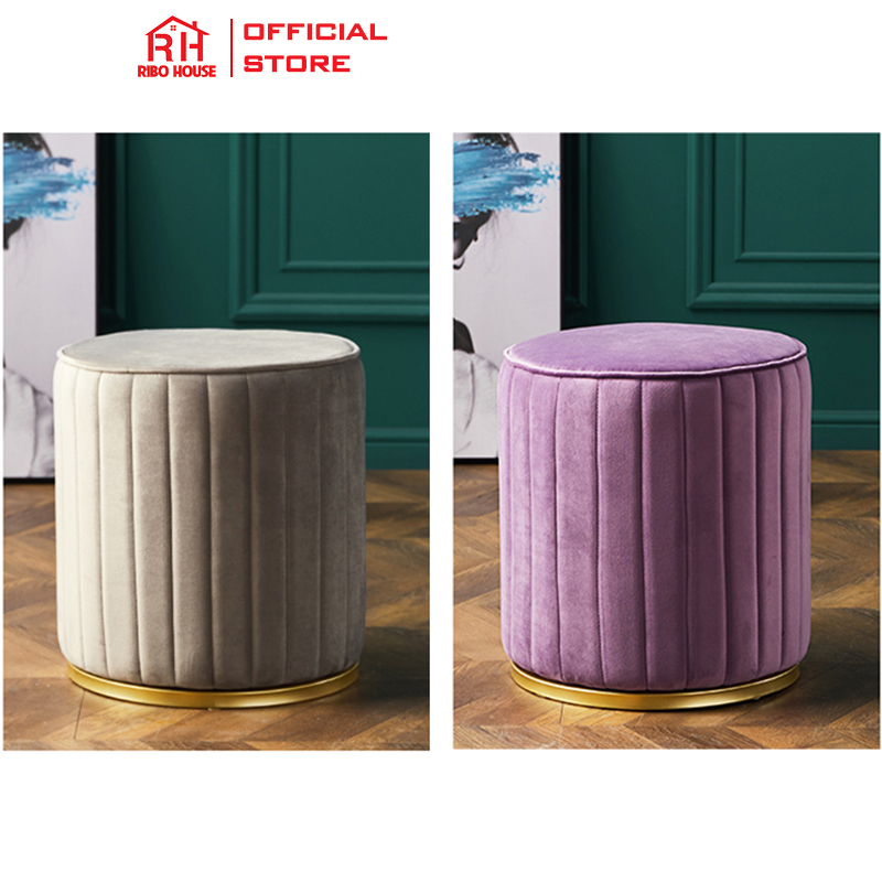 Đôn ghế bàn trang điểm cao cấp chân kim loại sơn tĩnh điện và sơn phủ để phòng ngủ , sofa phòng khách , đôn trang trí shop , spa RIBO51