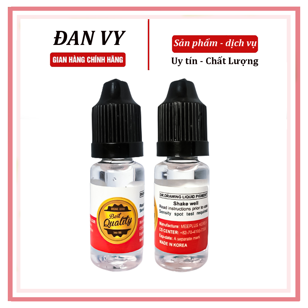 Nước kích màu, nước pha mực xăm Best Quality kích màu khoá màu phun xăm hỗ trợ mực bám nhanh lọ 10ml