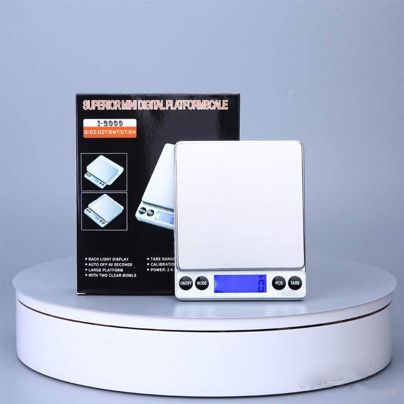 Cân tiểu ly điện tử nhà bếp mini định lượng từ 0.1g - 3kg tặng kèm 2 khay dùng làm bánh cân thực phẩm chính xác cao để bàn KoreaStore KRS007859