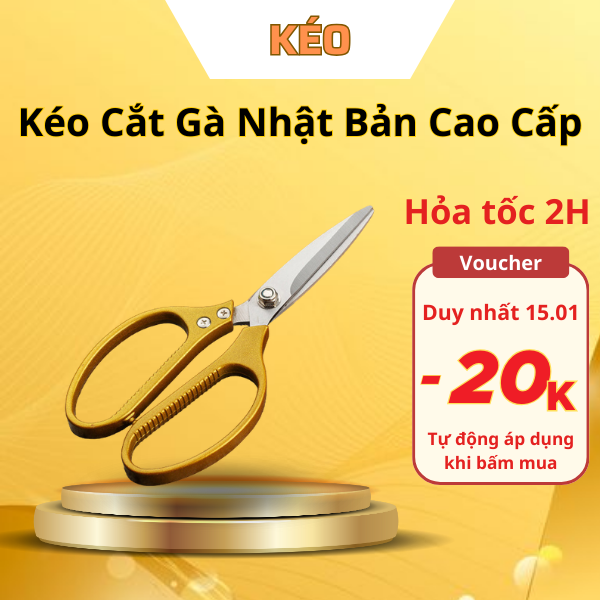 Kéo đa năng siêu bền a5 k13 asakh dài 23cm, kéo cắt gà nhật bản cao cấp, kéo cắt thực phẩm