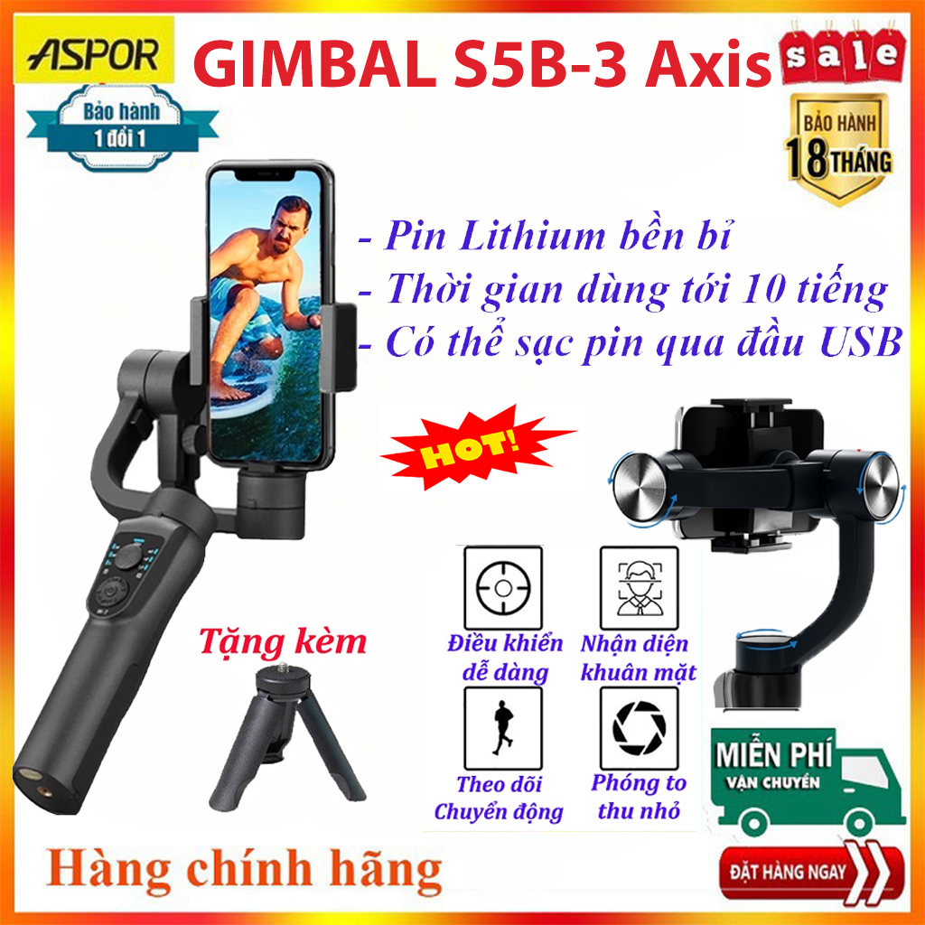 Gimbal chống rung, gậy chống rung điện thoại, gimpo chống rung, tay cầm quay phim điện thoại, giá quay phim chống rung pin trâu chụp hình ảnh đẹp sắc nét xoay 360 độ