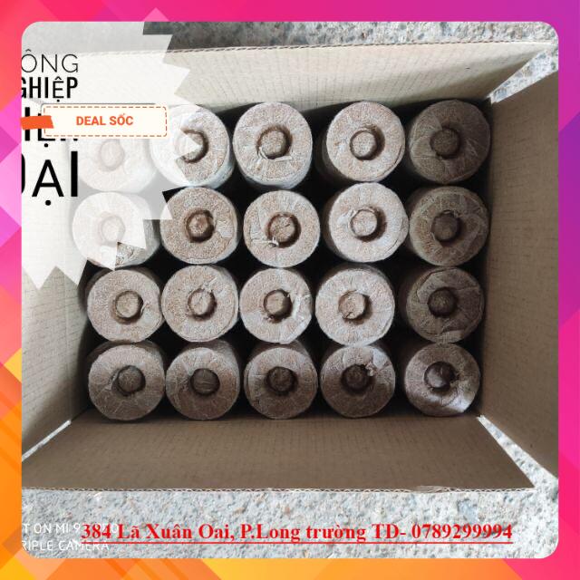 Bộ 100 viên nén ươm hạt xơ dừa hữu cơ trồng rau dâu tây, thủy canh, phong lan
