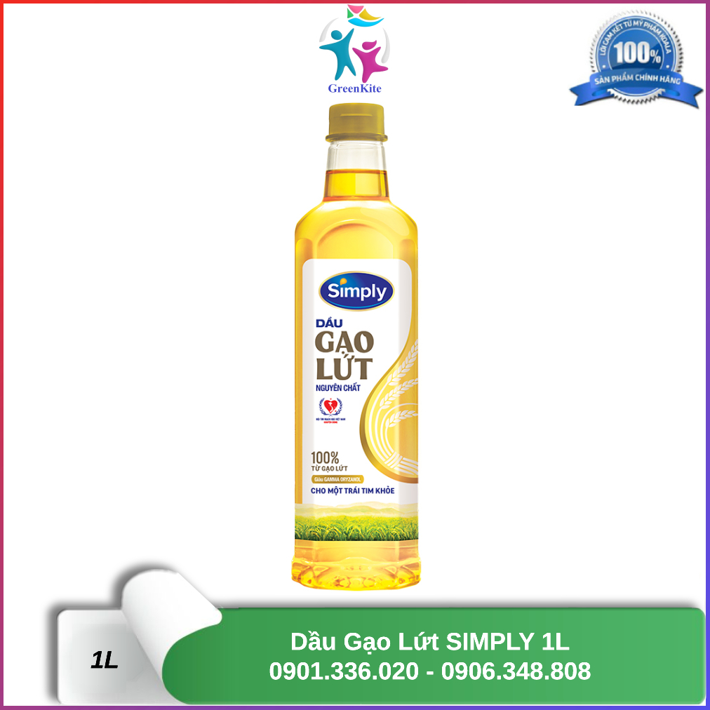 Dầu gạo lứt Simply 1L