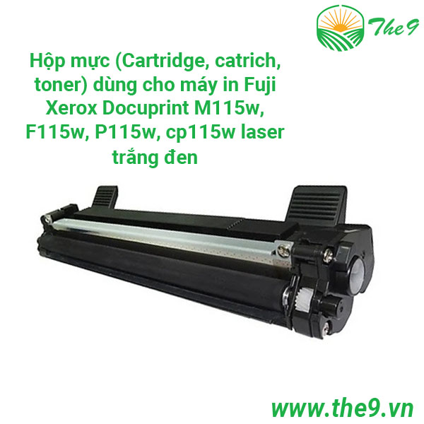 Hộp mực (Cartridge, catrich, toner) dùng cho máy in Fuji Xerox Docuprint M115w, F115w, P115w, cp115w laser trắng đen hàng nhập khẩu mới 100% in đẹp rõ nét