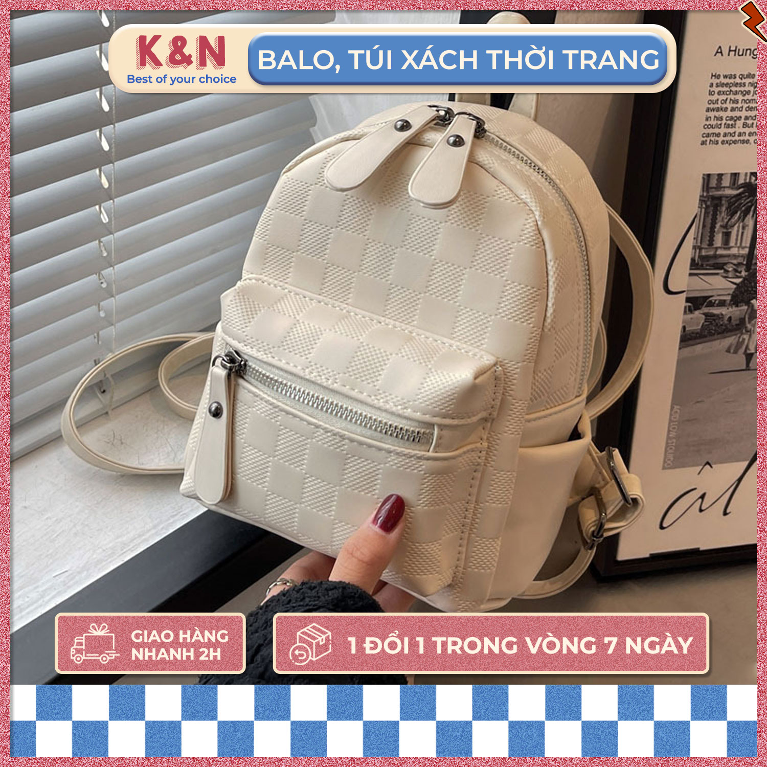 Balo mini balo mini nữ đi chơi balo da nữ mini thời trang hàn quốc balo nữ nhỏ mini siêu xinh - obl228 - k&n store